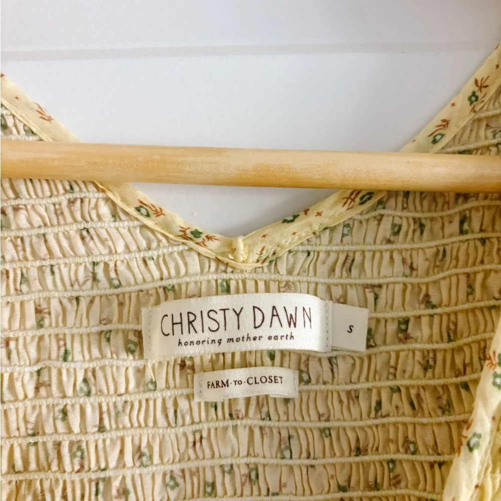 Christy Dawn Cream Floral Smocked Dress - Picture 5 of 7